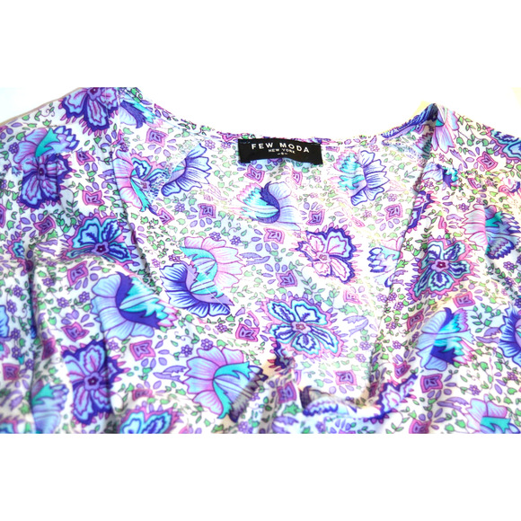 Few Moda Floral Purple BoHo Maxi Dress Size Small - Picture 4 of 5